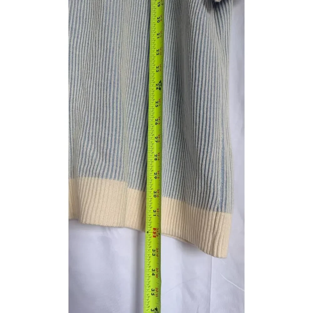 Goodfellow & Co Men's XXL Rib Knit Button Sweater Blue Ivory NWT FAST SHIPPING